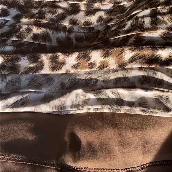 Adrianna Papell Animal Print Ruched Bodycon Sheath Dress - 4 - Picture 12 of 15